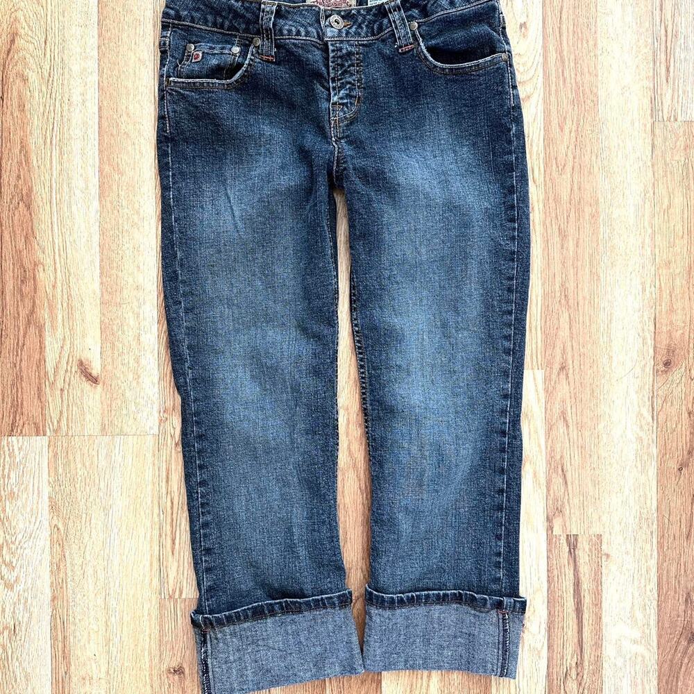 Paris Blues Y2K Dark Blue Low Rise Capri Jeans - Size 7